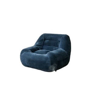 AntNovelty Corduroy Fabric <strong>Beanbag</strong> Couch for Living Room, Bedroom &amp; Dorm, Cozy Fluffy Cloud Mini Couch,Blue - Product Image 1