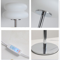 Lampe de chevet créative en fer style nordique Bauhaus, design moderne et ancien, avec prise USB et variateur d'intensité, veilleuse