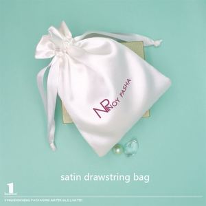 Sac à poussière en satin de soie de différentes couleurs, pochette d'emballage pour perruque, sac cadeau à cordon - Product Image 4
