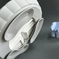 Assiette en céramique de haute qualité à 3 divisions avec couvercle d'aspiration en silicone Assiette en céramique mignonne