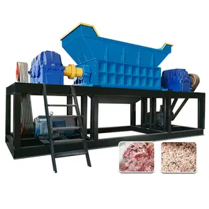 Double shaft shredders Kitchen waste Animal Bone Meat crusher machine