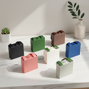 Caja de Regalo de Cartón Mate Portátil con Logotipo Personalizado <span class=keywords><strong>para</strong></span> Pulseras, <span class=keywords><strong>Anillos</strong></span> y Pendientes, con Cajón Deslizante y Asa de Cinta - Product Image 2