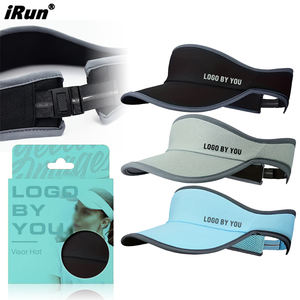 <span class=keywords><strong>IRun</strong></span> personnalisé femmes respirant Polyester visière casquette séchage rapide sueur absorbant Tennis Sports de plein air chapeau avec boucle fermeture - Product Image 1