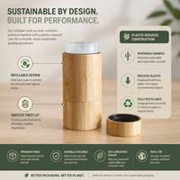 Envase Ecológico de Bambú para Desodorante en Barra, Recargable, de 15g, 30g, 50g y 75g, Envase de Madera Natural para Productos de Cuidado de la Piel, Venta al Por Mayor