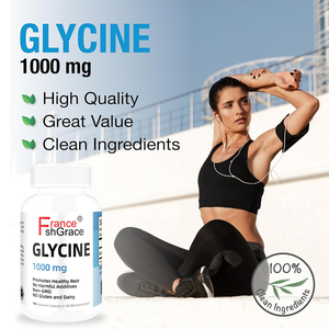 ผู้ผลิตอาหารเสริมไกลซีน ปราศจากกลูเตน ช่วยบำรุงร่างกาย ปราศจาก GMO ไม่มีส่วนผสมของนม 1000 มก. 100 แคปซูลไกลซีน - Product Image 3