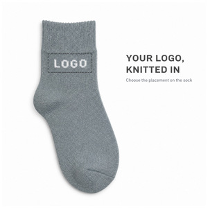 Full Cushion Terry <strong>Socks</strong> Silver Lurex Thread Warm Crew <strong>Socks</strong> Mid Calf Ribbed <strong>Top</strong> Winter <strong>Socks</strong> for <strong>Ladies</strong> Custom Logo - Product Image 1