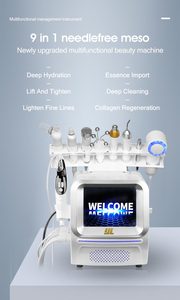 Appareil de beauté facial multifonctionnel 9-en-1 sans aiguille pour mésothérapie, nettoyage en profondeur, hydratation, lifting et raffermissement, pour la gestion cutanée en salon - Product Image 5