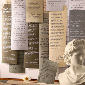 30 Pegatinas por Paquete, Serie de Proverbios de Amor, Pegatinas en Inglés con Temática de Obra de Arte Literaria para Cuadernos Escritos a Mano - Product Image 1