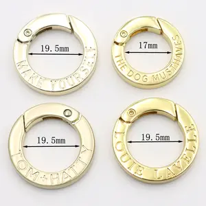 Zinc Alloy Spring Clip Gate O Ring Clasp Round Ring For Bag Hardware