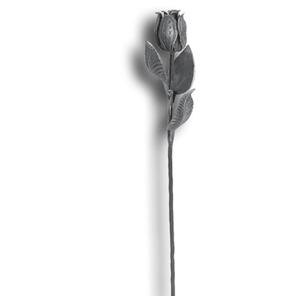 Componentes de metales arquitectónicos ornamentales Rosa de acero forjado soldable en tallo para barandilla de valla de puerta Barandilla Balu - Product Image 1