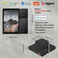Panel de Interruptores Inteligente Golden Security 2026 de 3.5 Pulgadas para Automatización del Hogar Zigbee/WiFi, Control por Voz Alexa Integrado, 10A