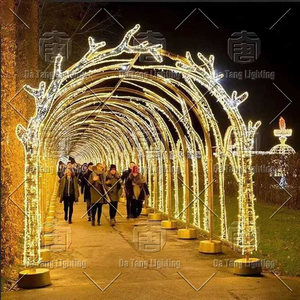 3D LED Christmas Tunnel <b>Light</b> Outdoor Motif Decoration For Theme Park Landscape - Product Image 3