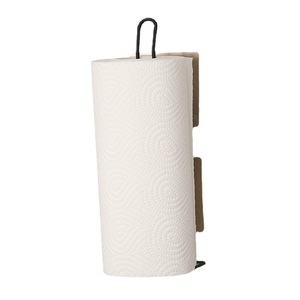 Stainless Steel Paper Towel Holder Wall Mount Rectangular Black Minimalist Design For <b>Kitchen</b> And <b>Bathroom</b> - Product Image 4
