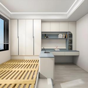 Juegos de Dormitorio de Madera Maciza de Lujo Personalizables, Estilo Tatami con Almacenamiento Reclinable, Diseño Contemporáneo para Uso Doméstico - Product Image 1