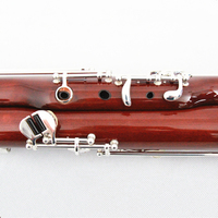 FBN-300 C Basson en Clé de Do Majeur en Érable, Vernis Acajou, Clés à Rouleaux Argentées, Semi-Professionnel, pour Orchestre et Étudiant, Instrument à Vent en Bois