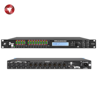 Procesador de Audio DSP de 4 Entradas y 8 Salidas con Software de Delay y EQ, Procesador Digital Profesional para Altavoces de Sistemas de Sonido