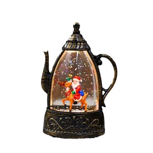 Decorazioni Natalizie, Lampada a Olio Portatile in Plastica a Forma di Babbo Natale, Lanterna a Vento, Ornamento da Tavolo, Luce Notturna Atmosferica - Product Image 6