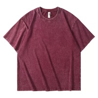 T-shirts Oversize à Manches Courtes Nouveaux Designs Colorés Lavés à l'Acide pour Vente en Gros