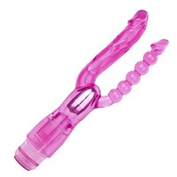 Doppelkopf Anal Perlen Stecker Vibrator Kitzler Stimulator Sexspielzeug für Männer Weibliches Doppel vergnügen
