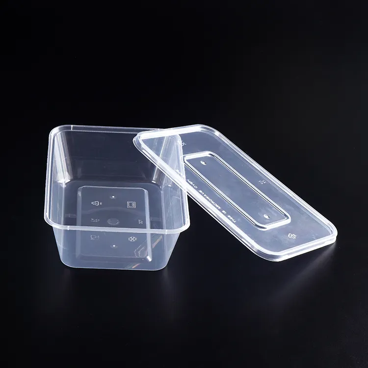 Boîtes à lunch en plastique de qualité alimentaire 20oz respectueuses de l'environnement ou boîtes à bento réutilisables