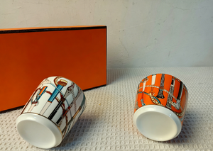 Ensemble de 2 tasses à thé pour couple avec motif cheval, mugs en porcelaine de luxe pour les amoureux - Product Image 2