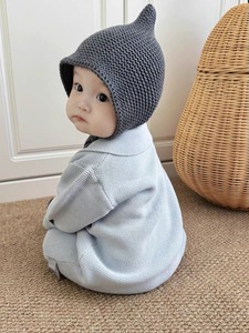 Mameluco de Punto Personalizado Unisex para Bebé, Manga Larga, 100% Algodón, Cuello Camisero, Suéter, Mono de Punto Plano con Botones en las Piernas para Niños Pequeños - Product Image 5