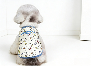 Gilet per Pomeranian Colorato come Macaron, Vestiti Estivi per Cani e Gatti con Stampa di Animali Cartoon, Stile Moderno - Product Image 4