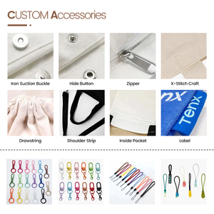 Ginzeal cotone trapuntato con Logo personalizzato in cotone sovradimensionato Tote <span class=keywords><strong>Bag</strong></span> in tela di cotone riutilizzabili durevole Weekender grande Shopping <span class=keywords><strong>Bag</strong></span> - Product Image 4