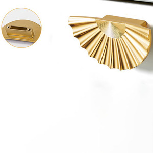 Light Luxury Brass Cabinet Pulls French <strong>Style</strong> Single Hole Gold <strong>Knobs</strong> for Wardrobe <strong>Drawer</strong> Cupboard - Product Image 3
