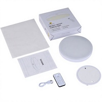 Plafonnier LED intelligent rechargeable 10000mAh 5.7W avec détecteur de mouvement, blanc, télécommande, intensité variable, certifié RED FCCID