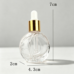 Flacone Contagocce Piatto Rotondo da 10ml, Fiala con Pipetta in Vetro, Contenitore Ricaricabile <span class=keywords><strong>per</strong></span> Campioni di Siero, Liquidi Cosmetici e Dispensing da Viaggio - Product Image 6