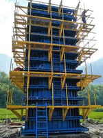 Panneau de coffrage modulaire carré en acier réglable, haute résistance, pour villa moderne