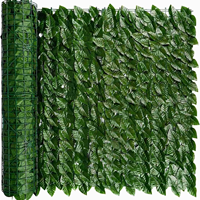 Clôture extérieure durable de type feuille de pêcher 1M x 4M, herbe artificielle en plastique vert, résistante aux UV, ignifuge, respectueuse de l'environnement