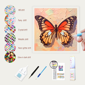 Pittura artistica con diamanti G-<span class=keywords><strong>49</strong></span> 5D su tela con mosaico personalizzato ritratto a farfalla decorazioni per la casa Kit di pittura diamantata - Product Image 1