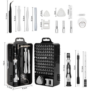 Combinaison de tournevis 115 en 1 122 Bit Lunettes Ordinateur Outils de réparation de téléphone portable - Product Image 4