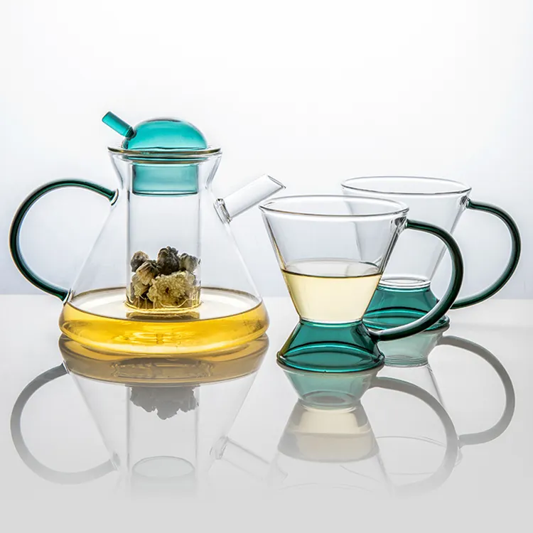 Bule de vidro borosilicate, bule para chá transparente