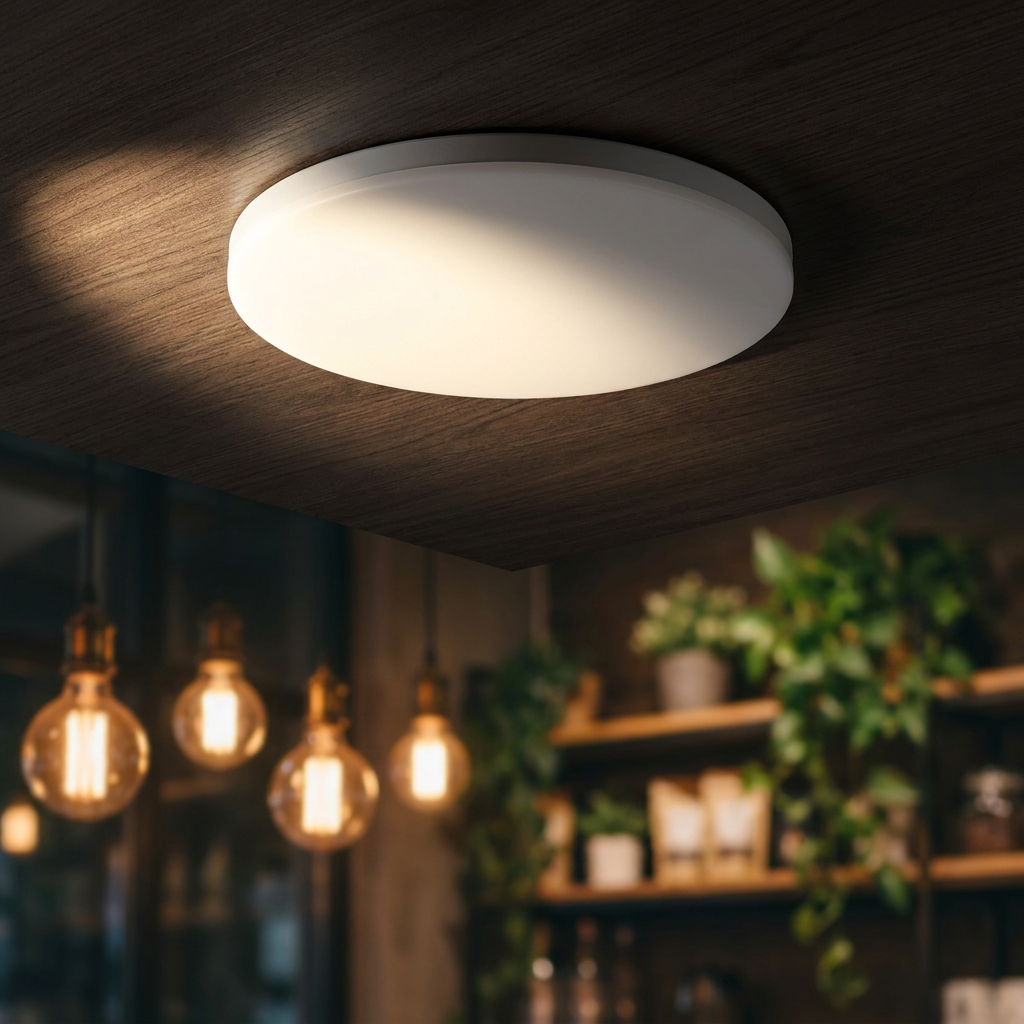 Full Plastic Led Ceiling Light 12W Diameter 220mm LED Ceiling Lamps
