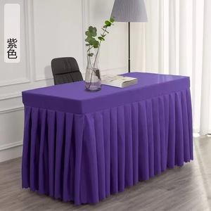 Housse de table tissée en polyester et élasthanne sur mesure de 6 pieds carrés pour mariages, événements, hôtels, lavable, utilisation en extérieur, options de couleurs unies - Product Image 5