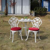 Chaise d'extérieur en aluminium moulé, motif rose sculpté, résistante aux intempéries et à la rouille, dossier ajouré, style vintage européen, blanc, pour atelier