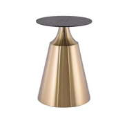 Base de table à manger cylindrique robuste et moderne en acier inoxydable chromé 304, support de table doré/noir pour salon