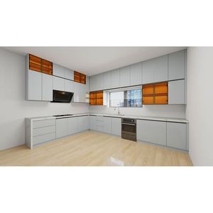 Mueble de Cocina Modular de Diseño Moderno con Acabado Laca de Alto Brillo, Alacena de Almacenamiento, Nuevo de Fábrica - Product Image 1