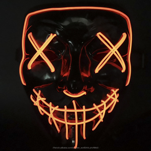 Allument <span class=keywords><strong>la</strong></span> Lueur Néon EL Fil Masque <span class=keywords><strong>purge</strong></span> masque pour <span class=keywords><strong>la</strong></span> fête D'halloween - Product Image 3
