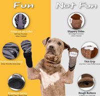 Calcetines Antideslizantes para Perros con Agarres de Silicona, Protectores de Patas para Interiores, Calcetines Transpirables de Algodón para Pisos de Madera, Control de Tracción
