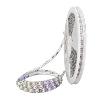 Bande lumineuse LED à lentille optique sans ombre 24V 18W, angle de faisceau large de 170 degrés, PCB de 12 mm, 48 LED, bande lumineuse flexible, 3000K-6500K