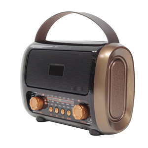 Radio portable rechargeable rétro FM AM SW avec poignée en cuir, connexion BT5.3 et lecteur MP3 sur carte TF, son puissant - Product Image 2