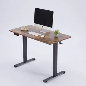 Fornitori scrivania da ufficio ergonomica professionale in legno tavolo regolabile multifunzione scrivania elettrica a doppio motore con sollevamento sit stand