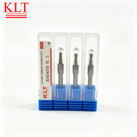 Fraise à bout sphérique KLT haute performance R1.5xD4mm à 2 dents en carbure monobloc pour alliage d'aluminium 6061 finition miroir TiCN