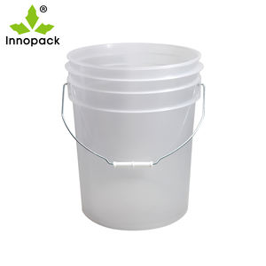 Seau de lavage de voiture en plastique transparent Innopack de 4,5 gallons avec couvercles bleus de 5 gallons, fûts filtrants pour l'emballage des aliments et de l'huile - Product Image 1