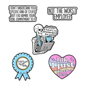 Épinglette en émail <span class=keywords><strong>sarcastique</strong></span> pour employé, épinglette en émail avec <span class=keywords><strong>phrase</strong></span> <span class=keywords><strong>sarcastique</strong></span> amusante - Product Image 5