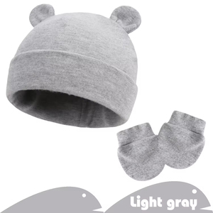 Conjunto <span class=keywords><strong>de</strong></span> Gorro y Manoplas con Orejas <span class=keywords><strong>de</strong></span> Oso para Bebé, con Logotipo Personalizado, <span class=keywords><strong>de</strong></span> Algodón Transpirable, Antiarañazos para Recién Nacidos, Regalo para Niños Pequeños - Product Image 5